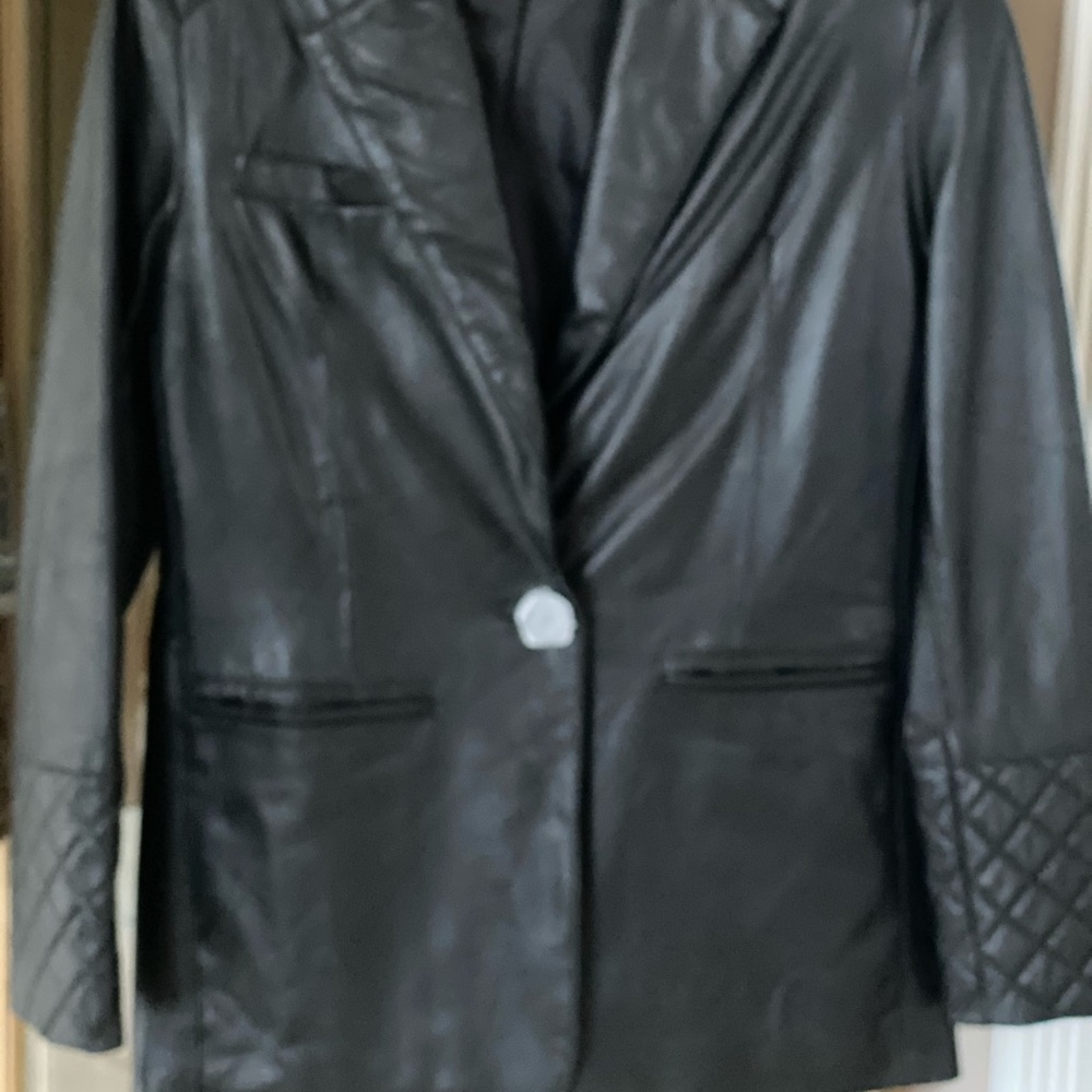 Leather blazer